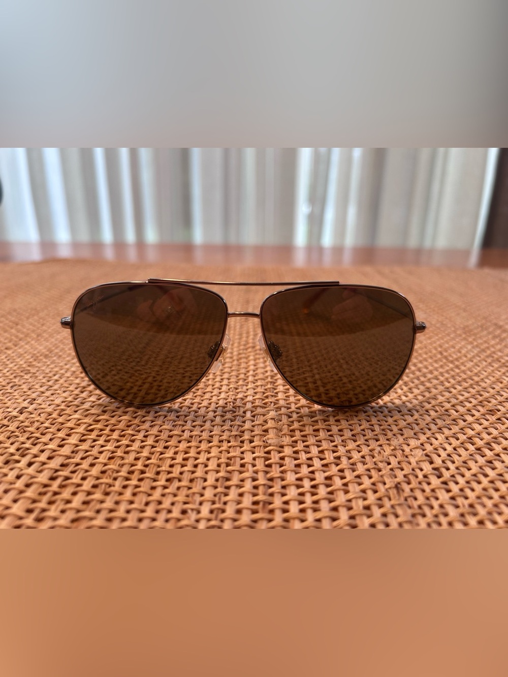Maui Jim Hau'oli Polarized Aviator Sunglasses w/a Classic Teardrop Aviator Shape
